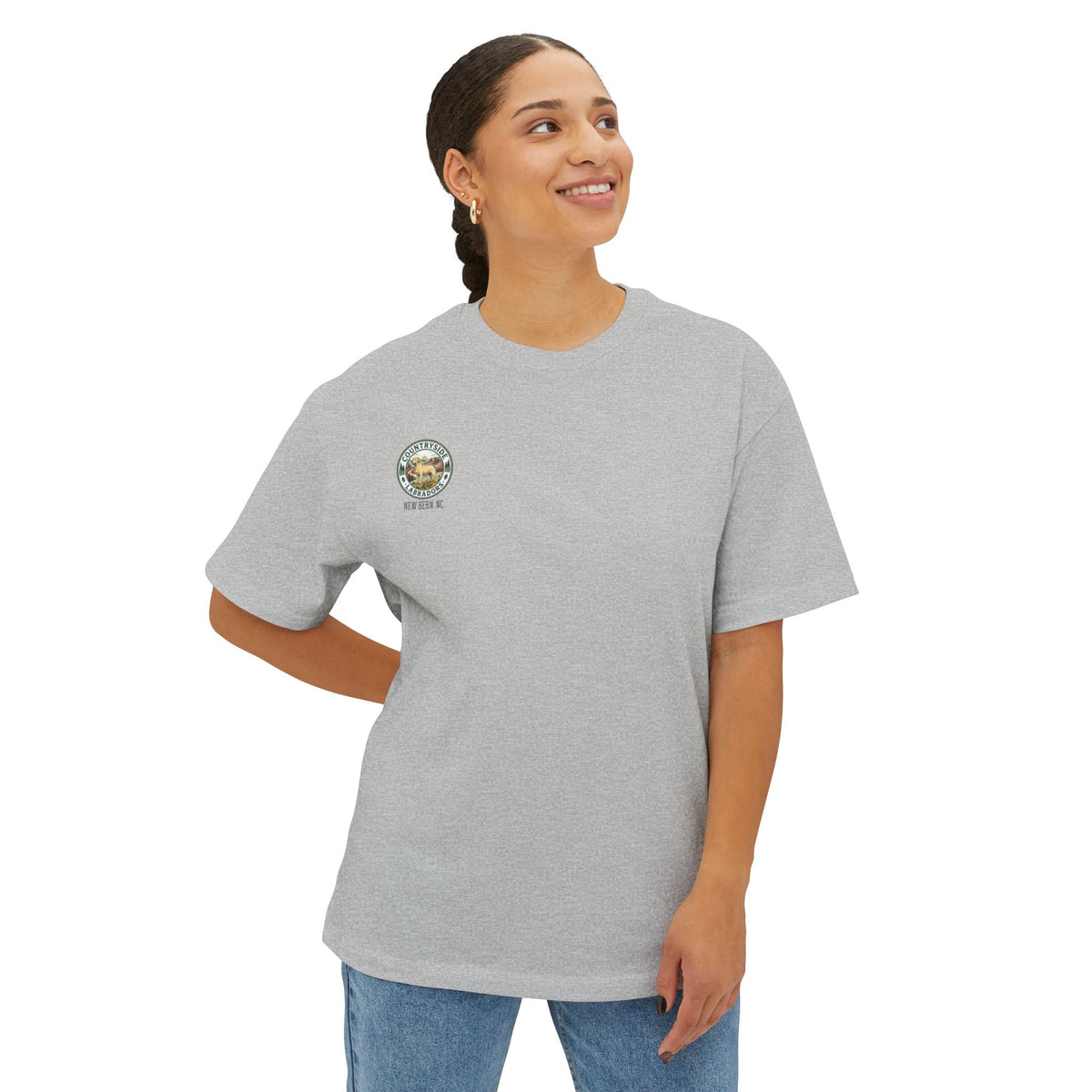 Countryside Vintage Patch Tee — 'Countryside' Chest Logo Oversized T-Shirt
