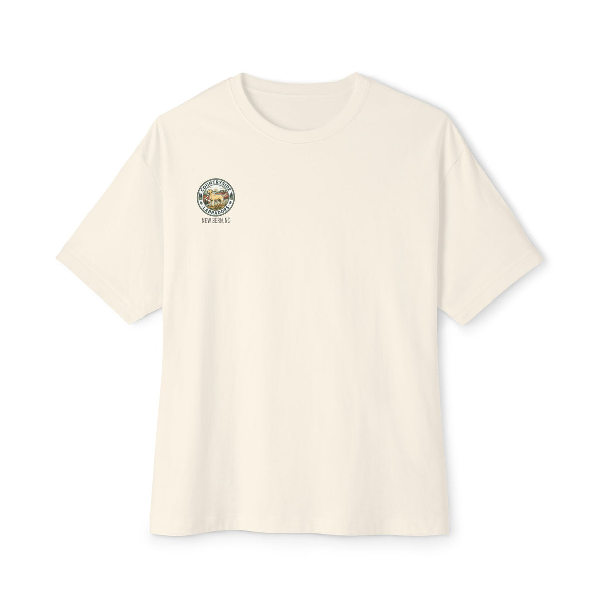 Countryside Vintage Patch Tee — 'Countryside' Chest Logo Oversized T-Shirt