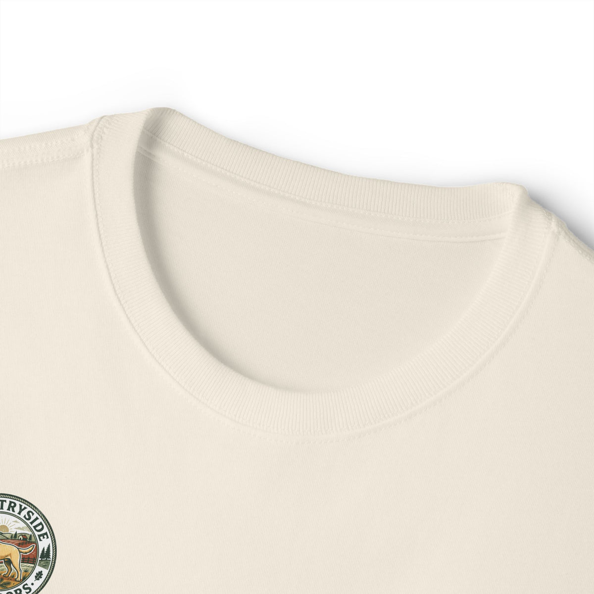 Countryside Vintage Patch Tee — 'Countryside' Chest Logo Oversized T-Shirt
