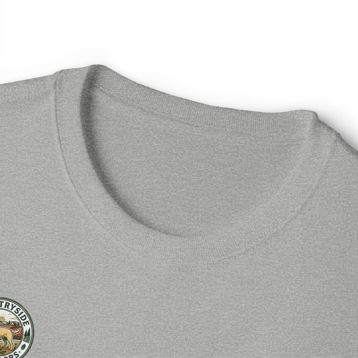 Countryside Vintage Patch Tee — 'Countryside' Chest Logo Oversized T-Shirt