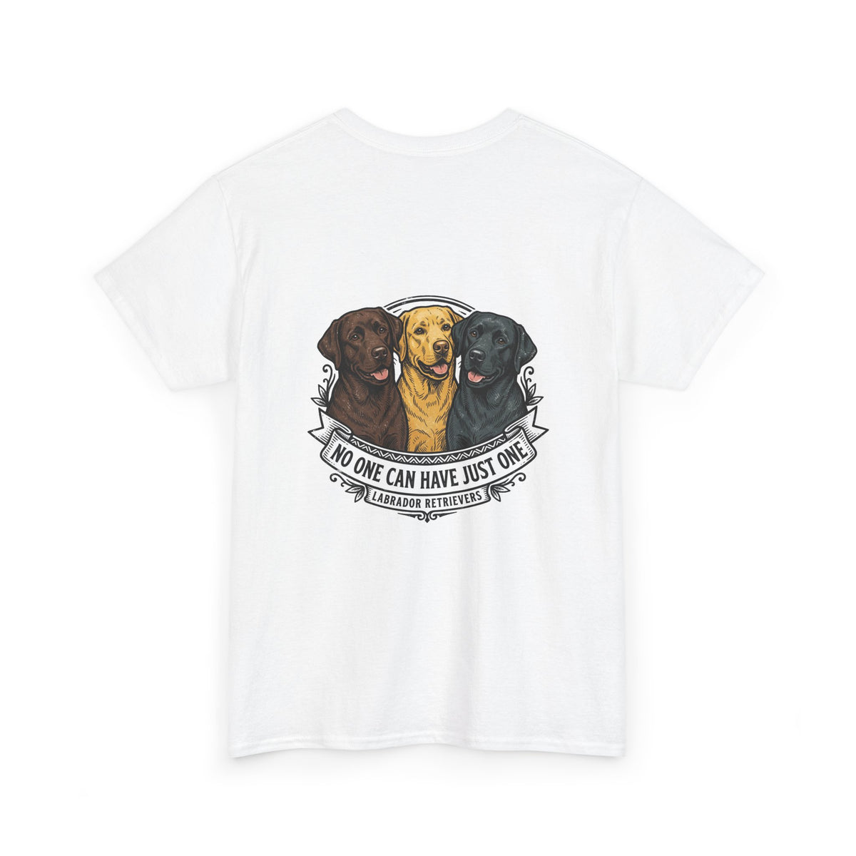 Labrador Trio T-Shirt – "No One Can Have Just One" Dog Lover Tee