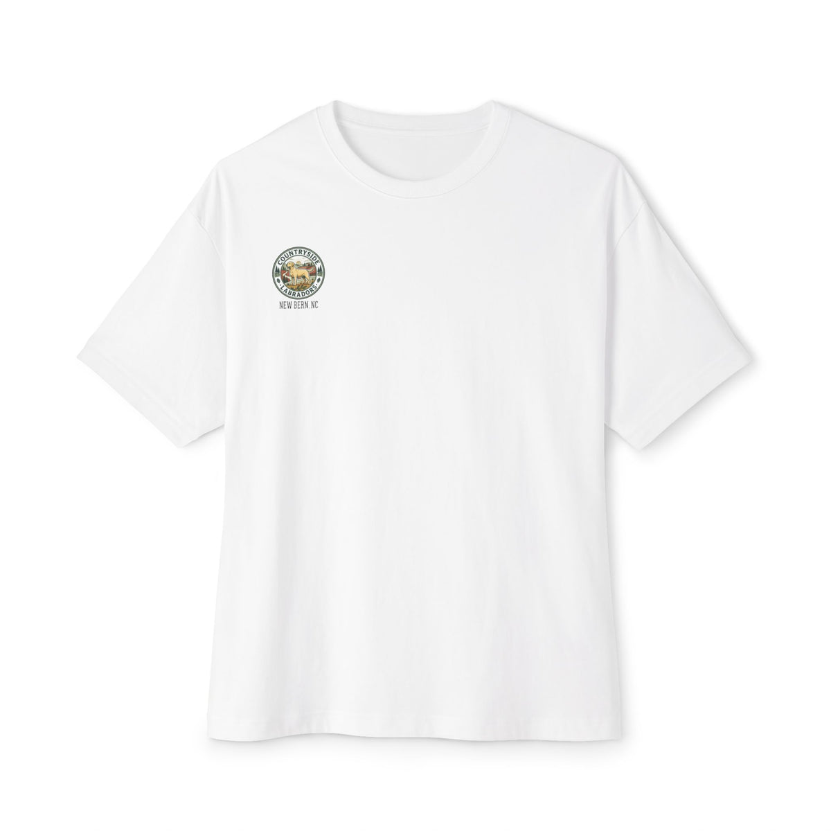 Countryside Vintage Patch Tee — 'Countryside' Chest Logo Oversized T-Shirt